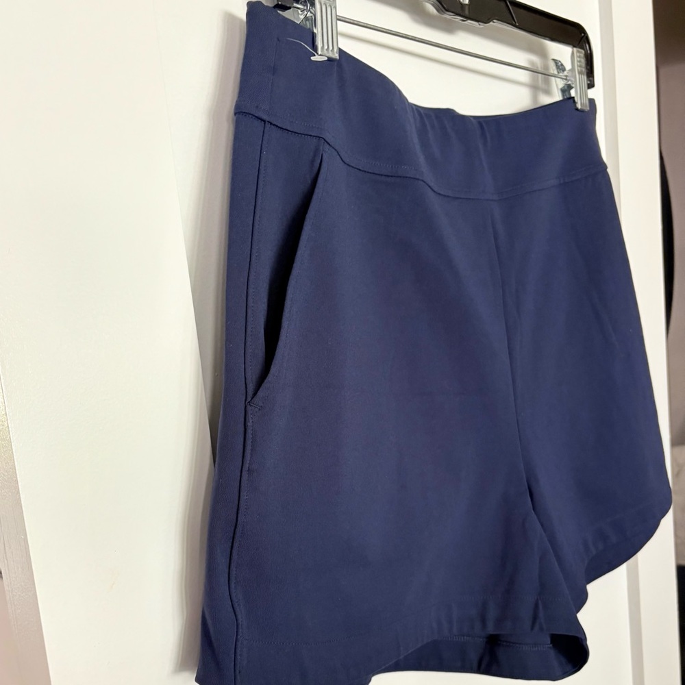 Zella Women's Blue Navy Sapphire Full Swing Athletic Shorts women’s LARGE NWOT - Picture 7 of 11